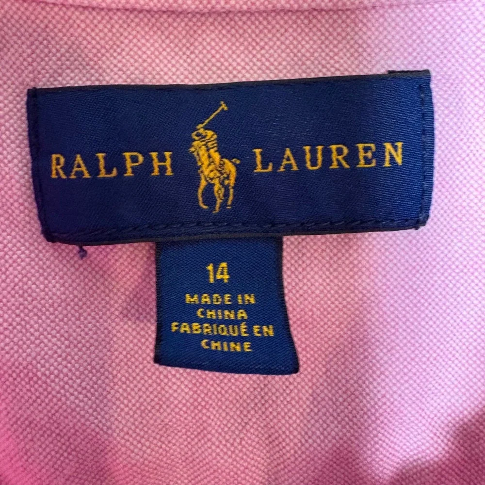 Ralph Lauren Girls Pink Oxford Pintuck Pleated Shirt Dress Size 14 Preppy Cute
